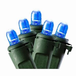 500 Blue Dome LED Lights 103.7 ft. Lighted Length Green Wire Indoor/Outdoor